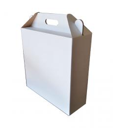 White Carrier Box w. Handle (335 x 120 x 350mm)